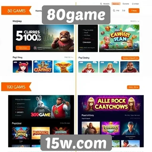 Evolução do design do site 80game ao longo do tempo